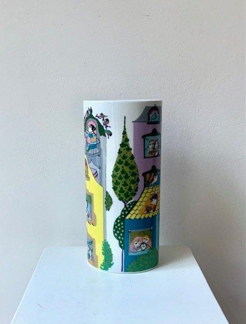 Rosenthal - Bjørn Wiinblad - Vaas - Scènes bij het raam nr., Antiek en Kunst, Antiek | Glaswerk en Kristal