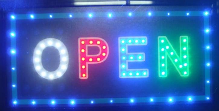 OPEN lamp LED verlichting reclame bord lichtbak #A3, Huis en Inrichting, Lampen | Overige, Nieuw, Verzenden