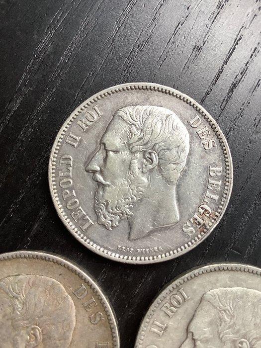 België. Leopold II. 5 Francs 1869-1873 (Zonder minimumprijs), Postzegels en Munten, Munten | Nederland