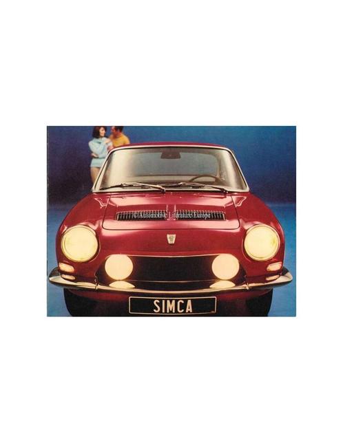 1968 SIMCA 1200 S COUPE BROCHURE NEDERLANDS, Boeken, Auto's | Folders en Tijdschriften, Ophalen of Verzenden