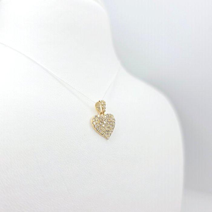 Zonder Minimumprijs - Hanger - 14 karaat Geel goud - 0.40ct., Handtassen en Accessoires, Antieke sieraden