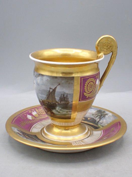 Vieux Paris - Tasse et soucoupe - Porcelaine, Antiek en Kunst, Antiek | Glaswerk en Kristal