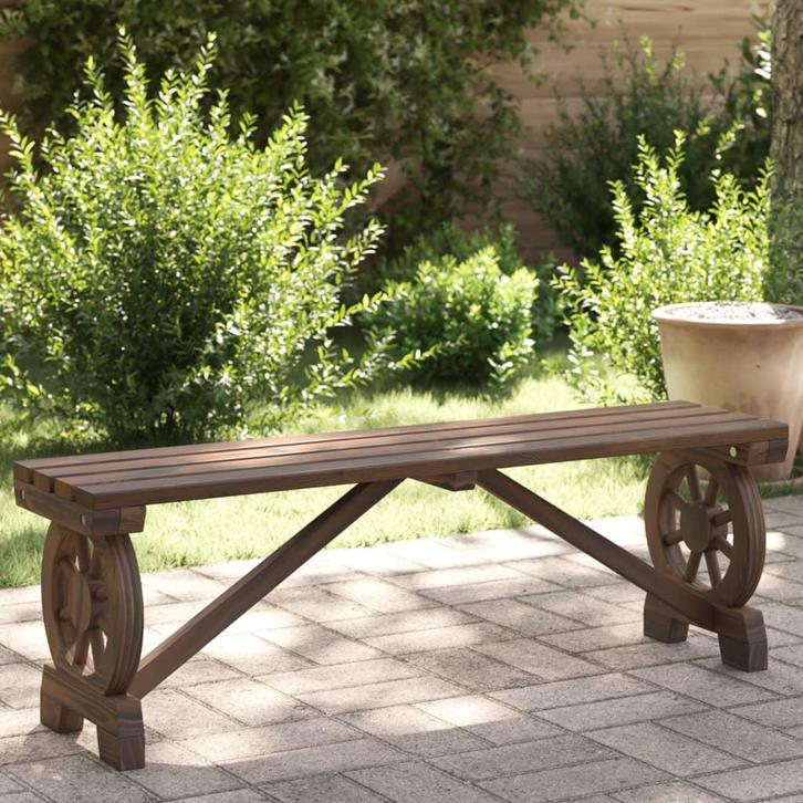 vidaXL Tuinbank 115 cm massief vurenhout, Tuin en Terras, Tuinstoelen, Nieuw, Verzenden