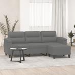 vidaXL Driezitsbank met voetenbank 180 cm microvezelstof, Verzenden, Nieuw