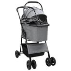 vidaXL Opvouwbare Huisdier Kinderwagen Grijs 81 x 47 x 99 cm, Dieren en Toebehoren, Verzenden, Nieuw