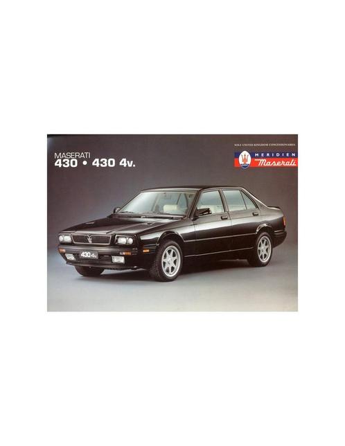 1994 MASERATI 430 - 430 4V LEAFLET ENGELS, Livres, Autos | Brochures & Magazines
