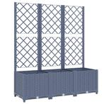 Plantenbak met Latwerk - Donkergrijs - Retour Deal - Budg..., Tuin en Terras, Kunststof, 100 cm of meer, Verzenden, Nieuw