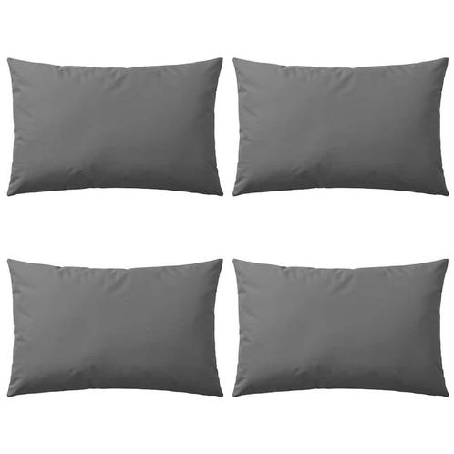 Tuinkussens Grijs 60x40 (4) | Waterbestendig | OP = OP, Tuin en Terras, Tuinmeubel-accessoires, Nieuw, Verzenden