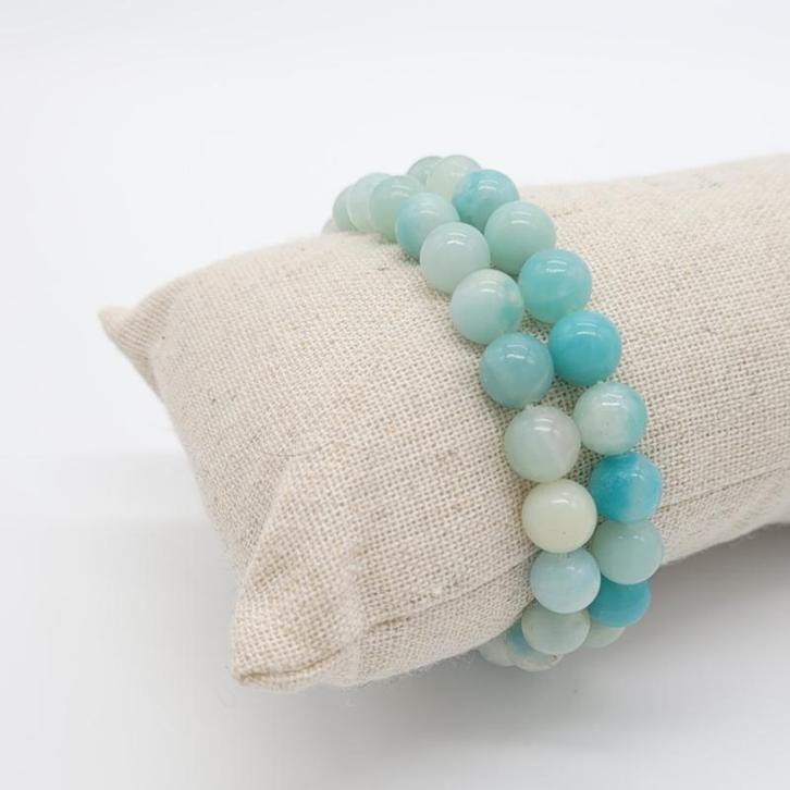 Amazoniet armband 8mm, Handtassen en Accessoires, Armbanden, Ophalen of Verzenden