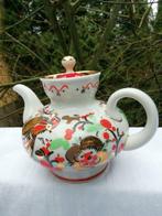 Lomonosov - Theepot (5) - Beenderporselein - Haan = geluk,, Antiek en Kunst