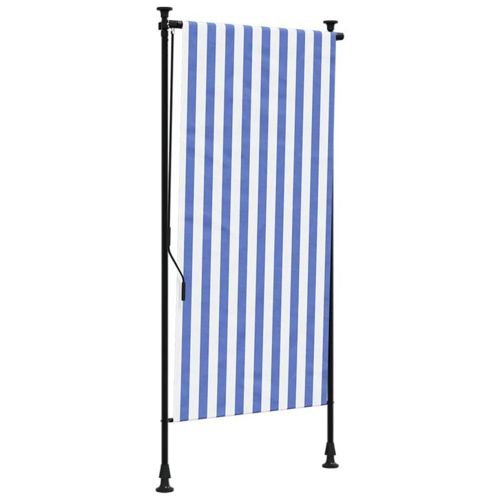 Terras Rolgordijn 100x270 | OP = OP | Blauw/Wit, Tuin en Terras, Overkappingen, Nieuw, Overige typen, Verzenden