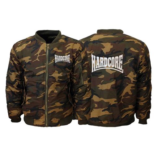 Hardcore Camouflage Geborduurd Logo Bomberjack Jas - Hoge, Kleding | Heren, Truien en Vesten