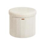 Ronde Poef Teddy - Creme Wit | Retour Deal | Plooibaar en..., Verzenden, Nieuw