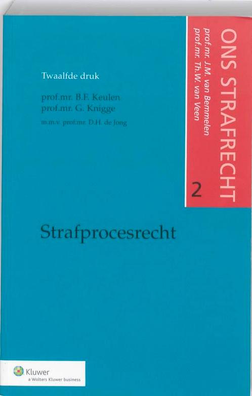Strafprocesrecht ons strafrecht 9789038708355, Boeken, Wetenschap, Zo goed als nieuw, Verzenden