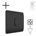 Slimme Draadloze Wandschakelaar | Zwart | RF 433Mhz | 1 knop, Verzenden, Nieuw