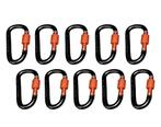 Set van 10 karabijnhaken, kleur 2: black orange, 100 kg, Verzenden, Nieuw