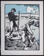 Auguste Lepère (1849-1918) - Loups de mer, Antiek en Kunst