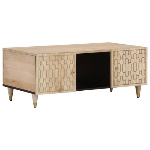 vidaXL Salontafel 100x54x40 cm massief mangohout, Huis en Inrichting, Tafels | Salontafels, Nieuw, Verzenden