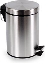 2dekans | BRASQ Pedaalemmer 3 Liter - RVS - PB103 -, Huis en Inrichting, Woonaccessoires | Prullenbakken, Ophalen of Verzenden