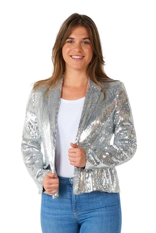 Paillet Zilver Blazer Dames Suitmeister, Vêtements | Femmes, Costumes de carnaval & Vêtements de fête, Envoi