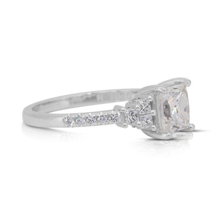 Ring - 18 karaat Witgoud - 1.56ct. tw. Diamant (Natuurlijk), Handtassen en Accessoires, Ringen