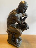 Statuette, De Denker - 32 cm - Bronze - 1990, Antiquités & Art