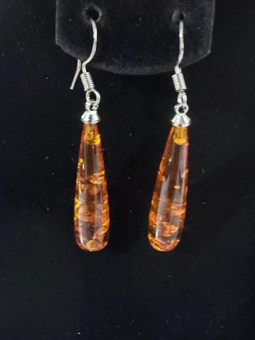 Amber teardrop hanger oorbellen - Barnsteen (Zonder, Collections, Minéraux & Fossiles