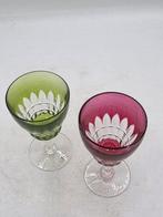 Val Saint Lambert - Verre à vin (2) - Cristal, Antiek en Kunst