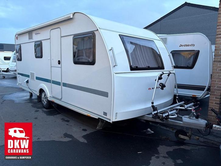 ADRIA Aviva 522 PT model 2024, Caravans en Kamperen, Caravans, 1000 - 1250 kg, Airco, Kachel, Koelkast, Luifel, Mover, Dwarsbed