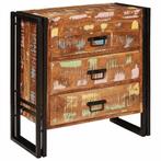 vidaXL Dressoir met lade Bruin 66 x 33 x 70 cm massief, Verzenden, Nieuw