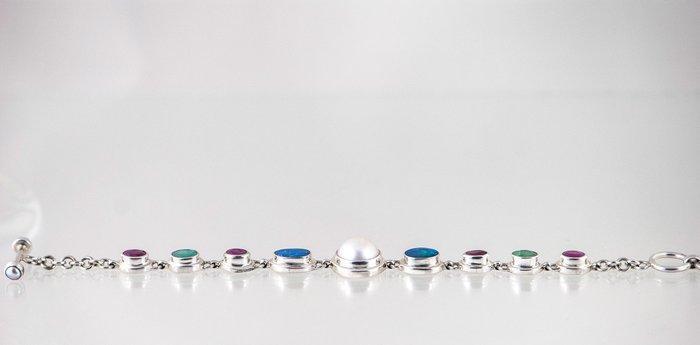 Sans prix de réserve - Bracelet Argent Perle - opale - rubis, Bijoux, Sacs & Beauté, Bijoux anciens