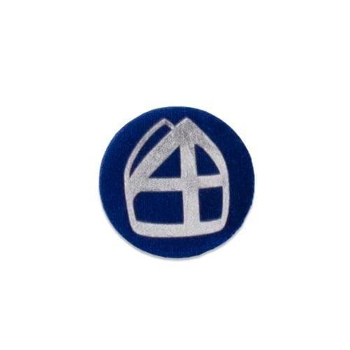 Button Met Mijter Blauw, Hobby en Vrije tijd, Feestartikelen, Nieuw, Verzenden