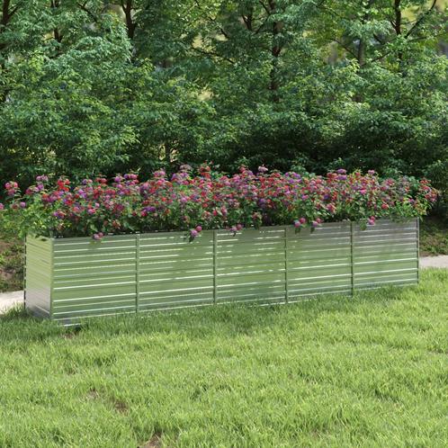 vidaXL Plantenbak verhoogd 400x80x45 cm gegalvaniseerd staal, Tuin en Terras, Bloempotten, Nieuw, Verzenden