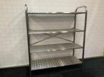 RVS Stelling - 4 schappen - 155 cm, Ophalen of Verzenden, Gebruikt, Transport en Opslag
