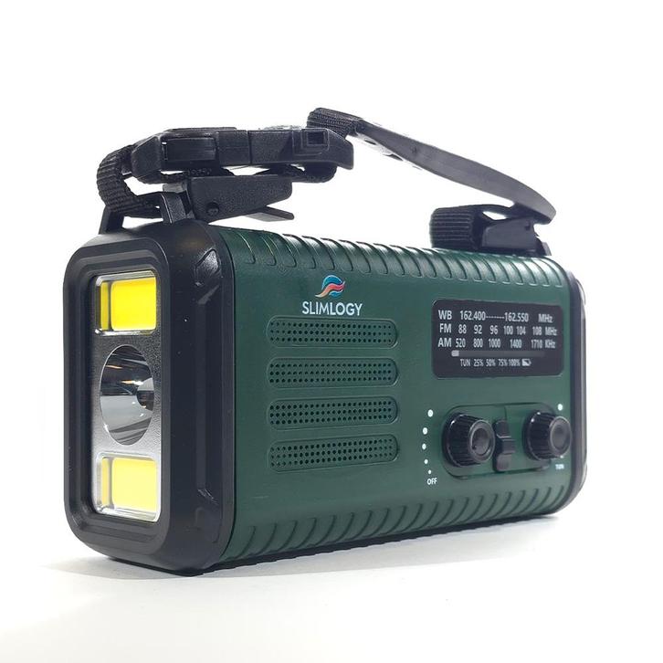Slimlogy R3 Pro Solar Noodradio & Zaklamp – 20.000 mAh Power, Telecommunicatie, Powerbanks, Nieuw, Ophalen of Verzenden