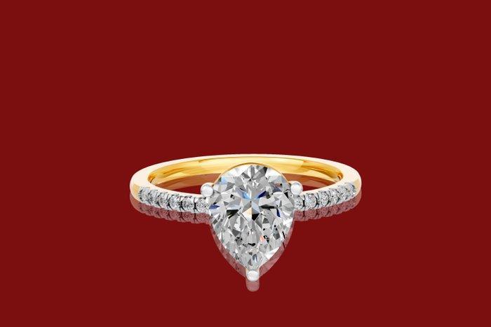 Zonder minimumprijs - Ring - 14 karaat Geel goud - 1.73ct., Bijoux, Sacs & Beauté, Bagues