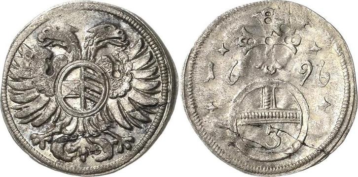 Groeschel 1696, Habsburg Leopold I 1657-1705, Postzegels en Munten, Munten | Europa | Niet-Euromunten, België, Verzenden