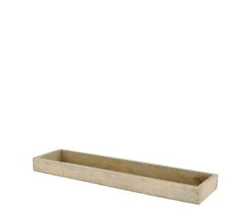 Houten Tafeldeco Laag Natural wash 37x9,5x3 cm beschikbaar voor biedingen