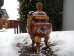 China groot rookvat Aziatisch cloisonne verguld driezijdig