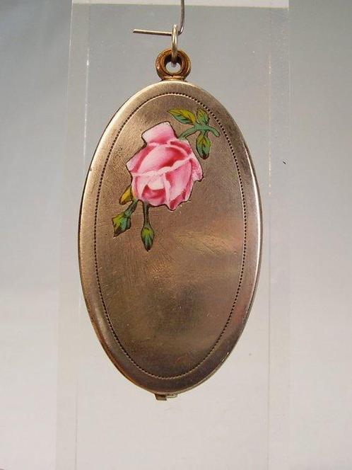 Sans Prix de Réserve - Pendentif Alpacca - Peinture à, Handtassen en Accessoires, Antieke sieraden
