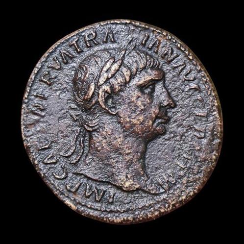 Romeinse Rijk. Trajan 98-117AD- PAX, Sestertius, 35mm., Postzegels en Munten, Munten | Europa | Niet-Euromunten
