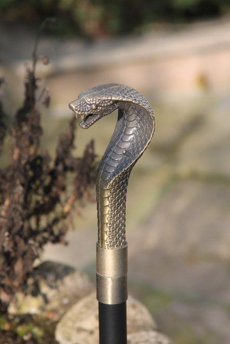 Canne de marche - argot cobra - Laiton, Antiek en Kunst, Kunst | Designobjecten