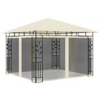 vidaXL Prieel met klamboe 180 g/m² 3x3x2,73 m crème, Tuin en Terras, Verzenden, Nieuw
