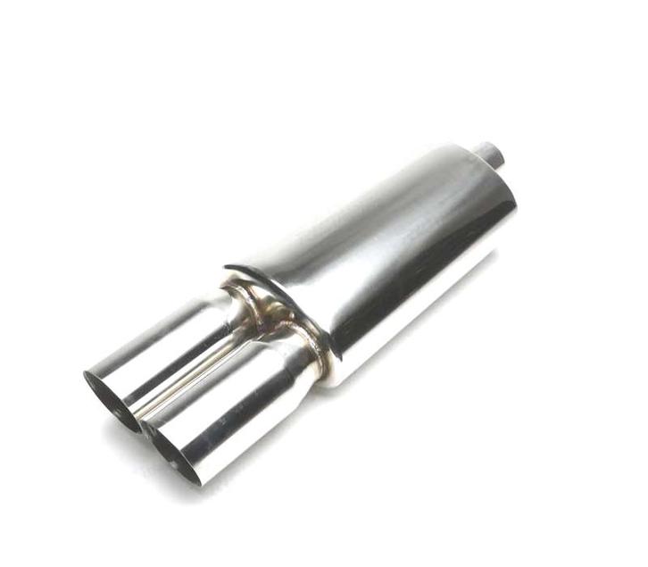 POT DÉCHAPPEMENT SILENCIEUX UNIVERSEL INOX DOUBLE SORTIE, Autos : Pièces & Accessoires, Systèmes d'échappement, Envoi