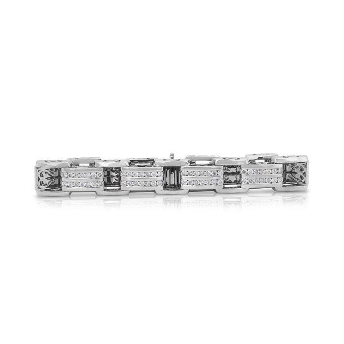 Armband - 14 karaat Witgoud - 4.01ct. tw. Diamant, Handtassen en Accessoires, Armbanden