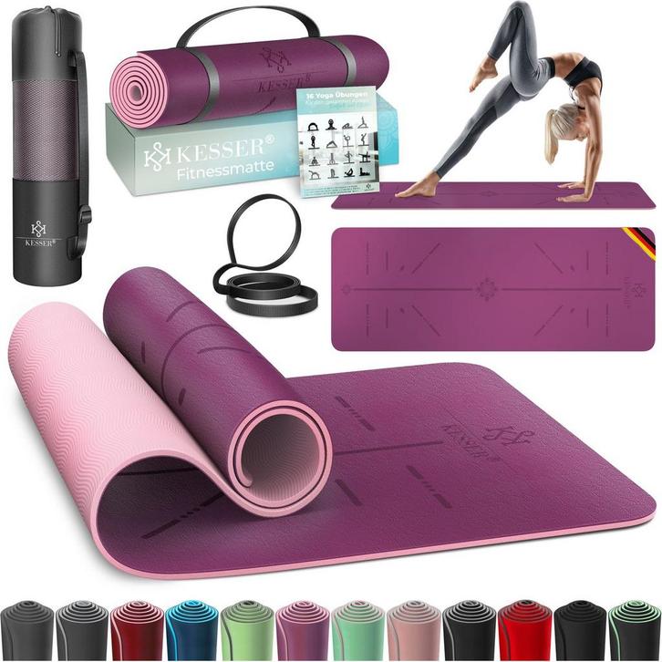 KESSER® Yoga Mat Extra Dik 183x61cm - Turnmat TPE Fitnessmat, Huis en Inrichting, Overige Huis en Inrichting, Verzenden