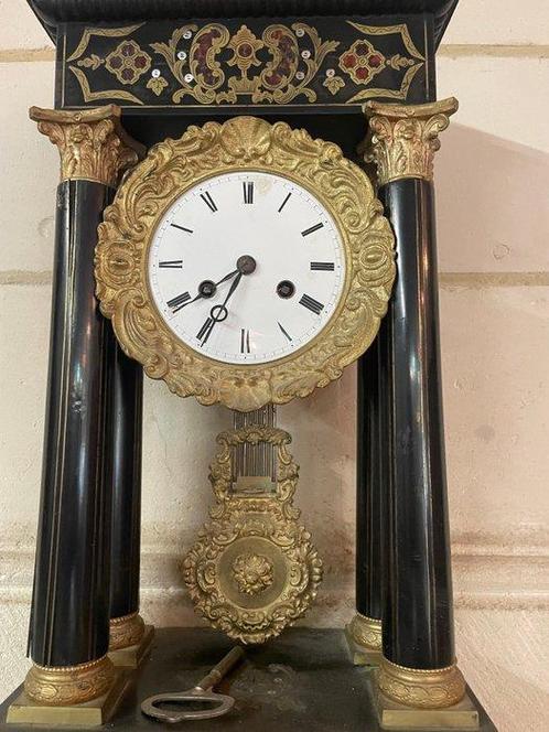 Pendule portique - Bois, Laiton - 1850-1900 - Pendule, Antiek en Kunst, Antiek | Klokken