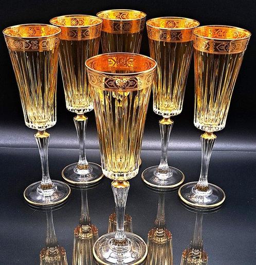 Artemisia - Champagne fluitje (6) - Kristal, Antiek en Kunst, Antiek | Glaswerk en Kristal