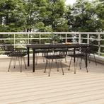 vidaXL 7-delige Tuinset poly rattan zwart, Verzenden, Nieuw, Tuinset