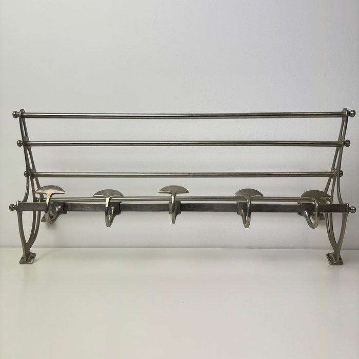 Kapstok - Art deco trein kapstok - chrome, Aluminium, Antiek en Kunst, Curiosa en Brocante